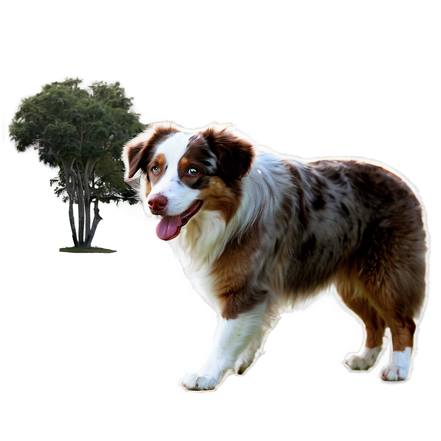 Australian Shepherd In Park Png 87 PNG image