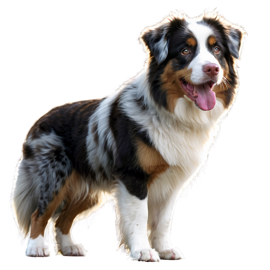 Australian Shepherd In Snow Png 06202024 PNG image