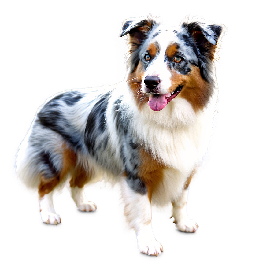 Australian Shepherd In Snow Png Awr86 PNG image