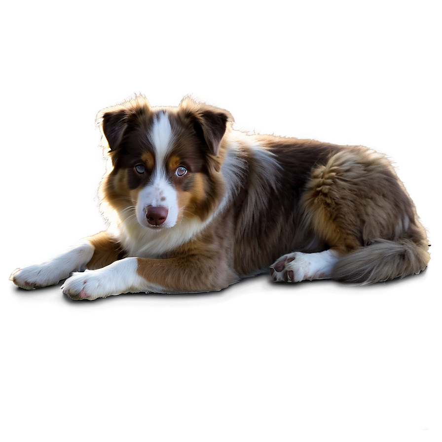 Australian Shepherd Laying Down Png Mpu PNG image