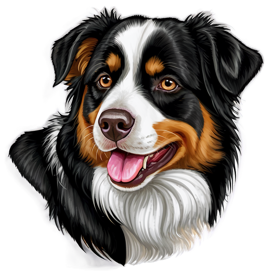 Australian Shepherd Portrait Png Nhi32 PNG image