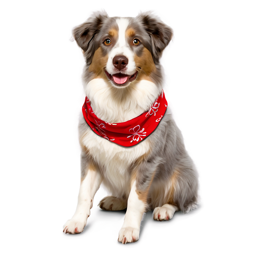 Australian Shepherd With Bandana Png 06202024 PNG image