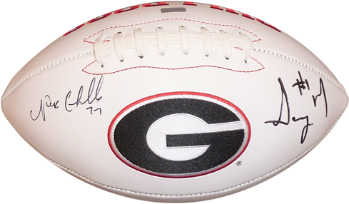 Autographed Georgia Bulldogs Football PNG image