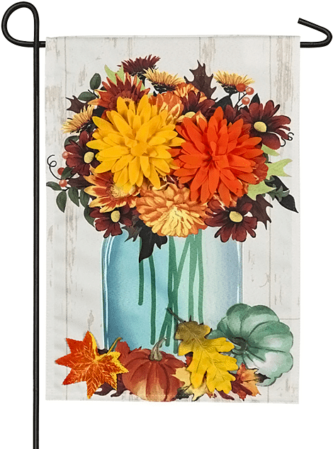 Autumn Chrysanthemumsin Vase PNG image