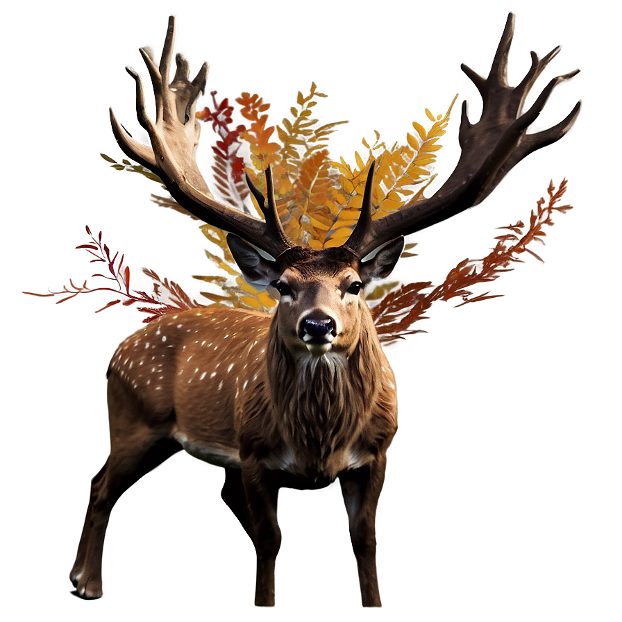Autumn Deer Scenery Png 81 PNG image