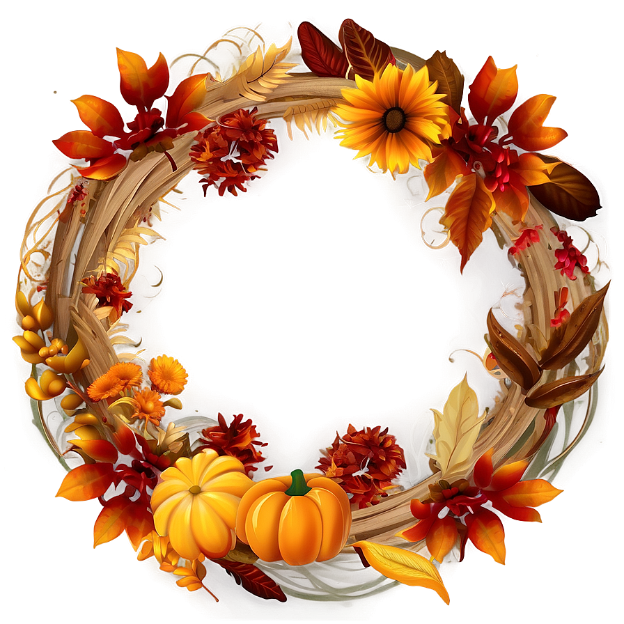 Autumn Flower Circle Png 68 PNG image