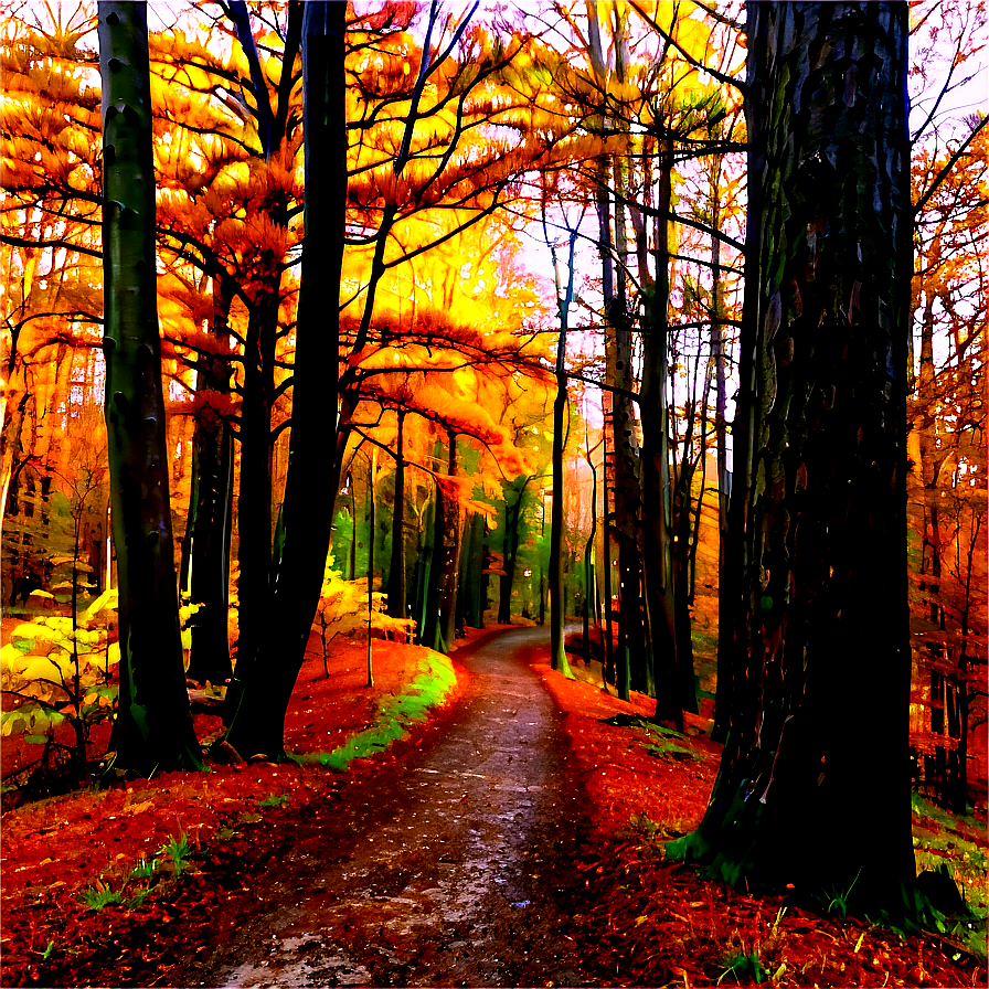 Autumn Forest Path Photo Png 05212024 PNG image