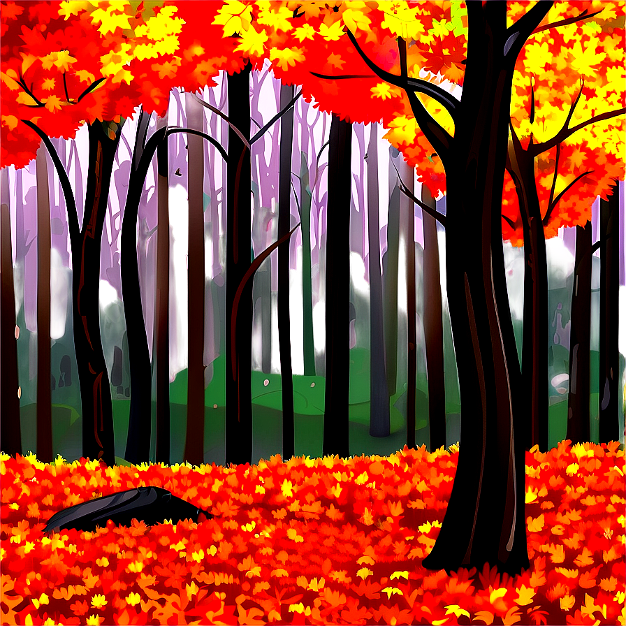 Autumn Forest Scenery Clipart Png Ift15 PNG image