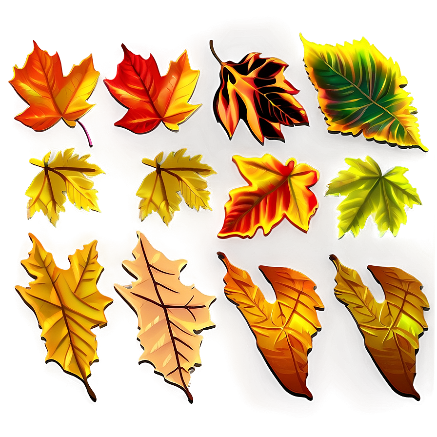 Autumn Leaf Scatter Png Vhx PNG image