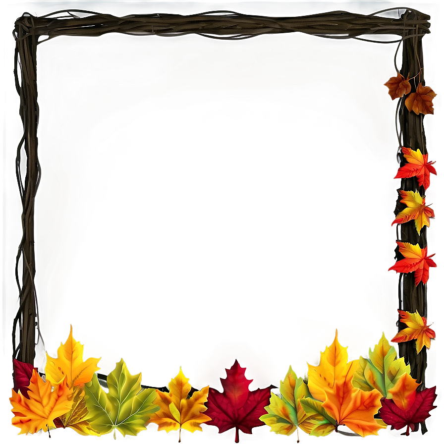 Autumn Leaves Border Png 04292024 PNG image