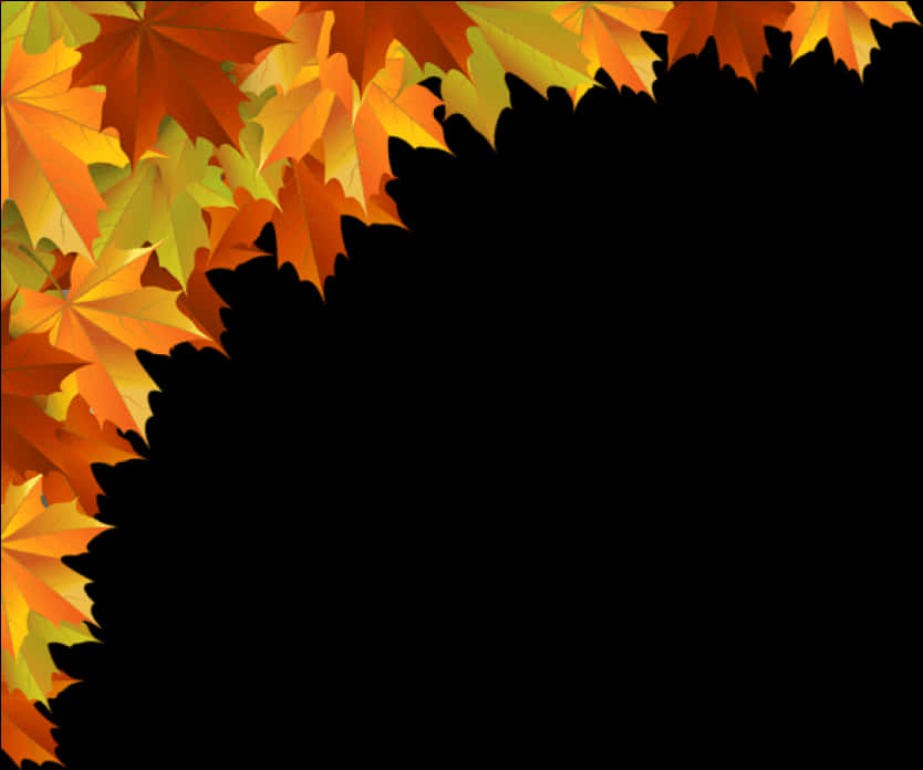 Autumn Leaves Gradient Background PNG image