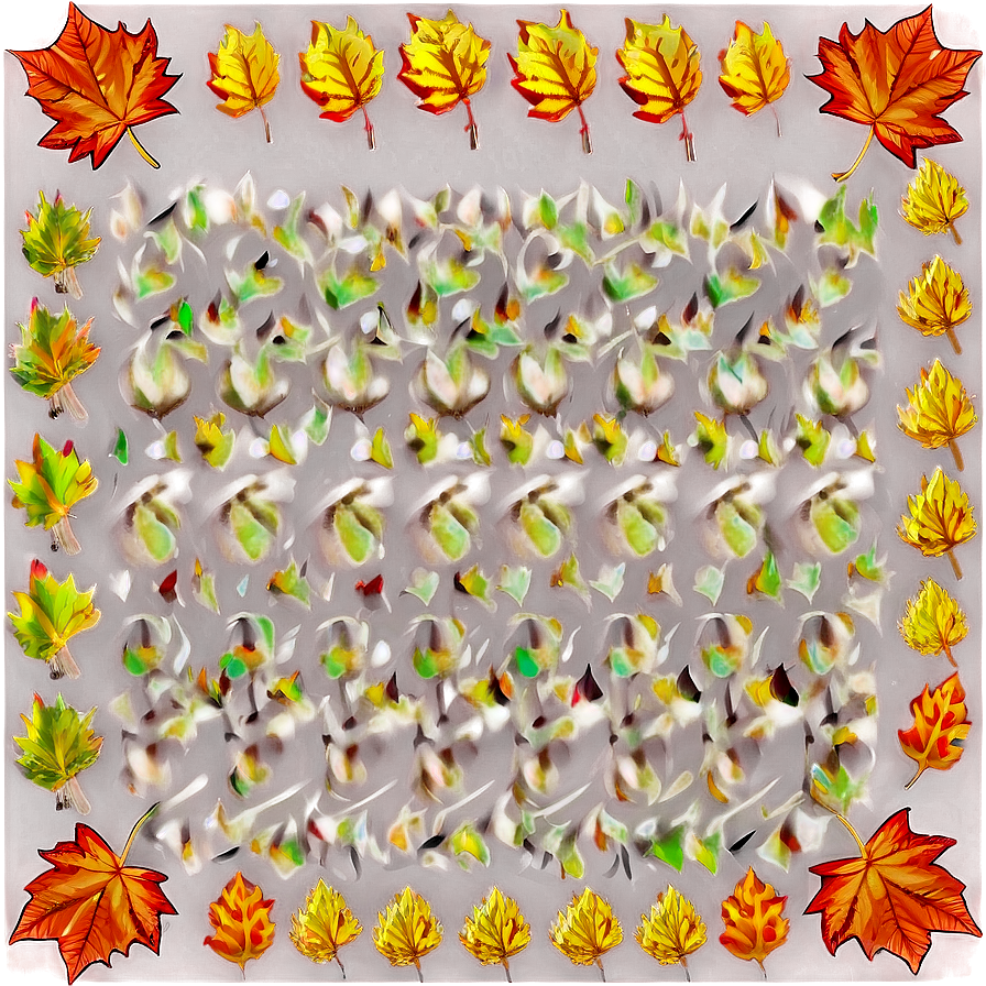 Autumn Leaves Pattern Png Ljp58 PNG image