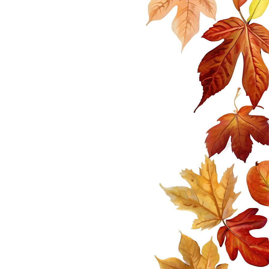 Autumn Leaves Photo Border Png 36 PNG image