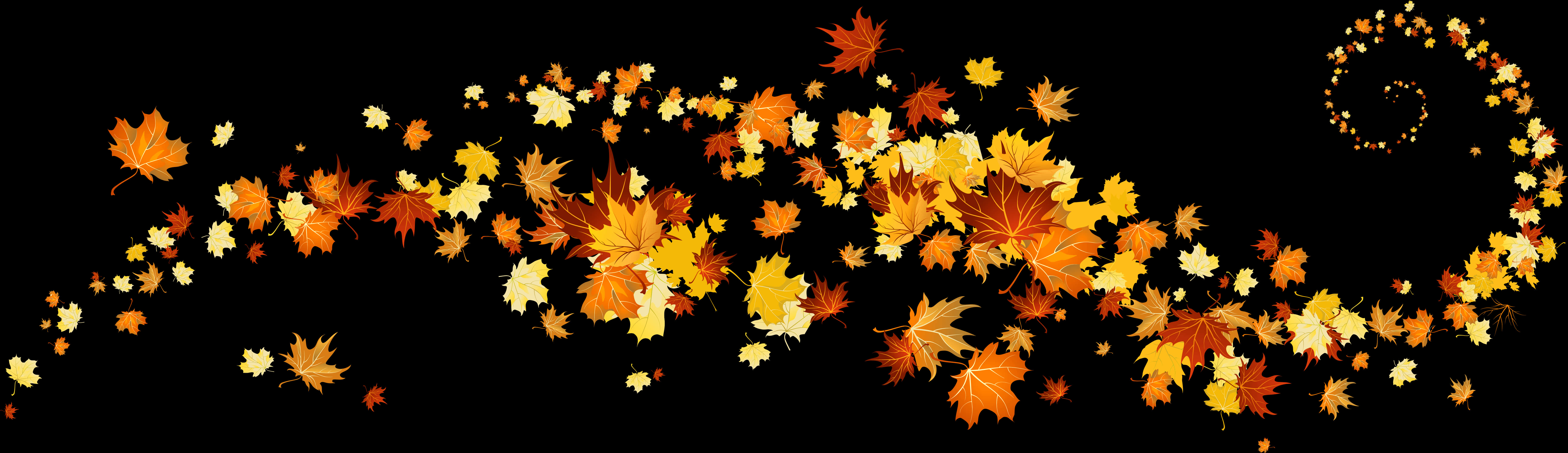 Autumn_ Leaves_ Swirl_ Pattern PNG image