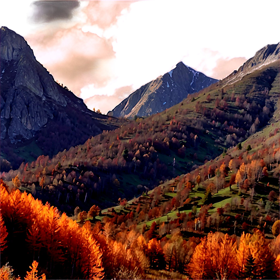 Autumn Mountainside Png 4 PNG image