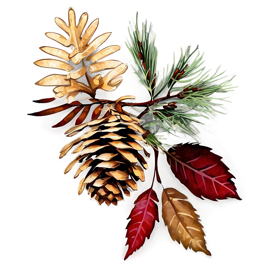 Autumn Pinecone Graphic Png 86 PNG image