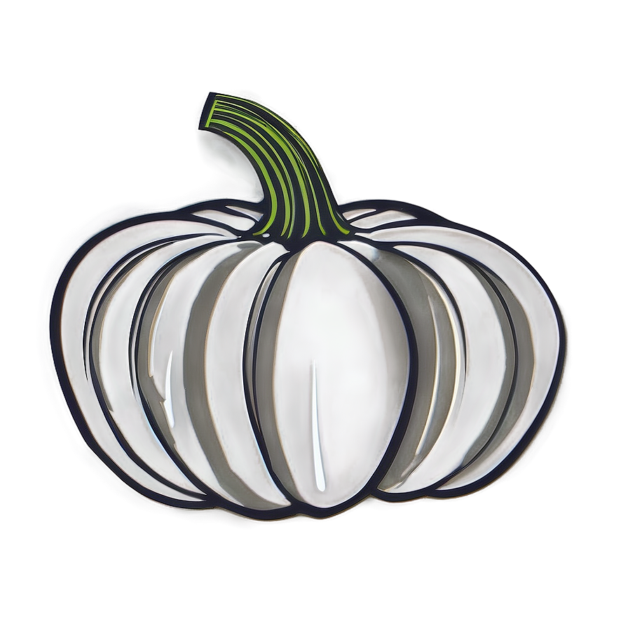 Autumn Pumpkin Outline Graphic Png 06202024 PNG image