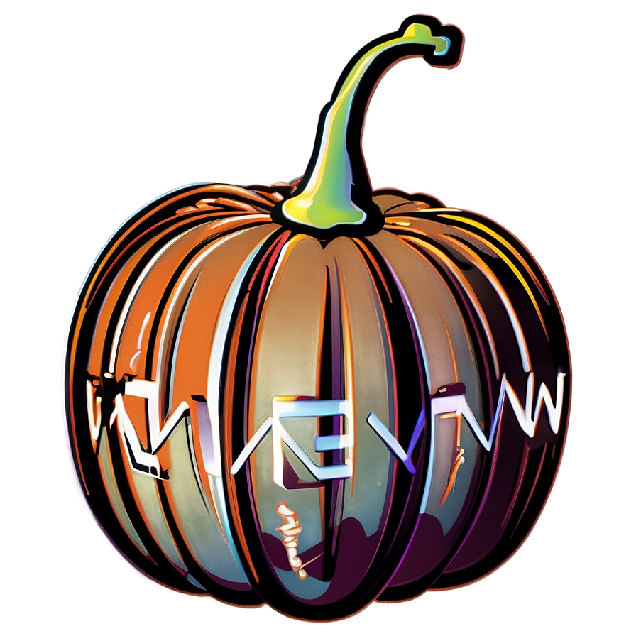 Autumn Pumpkin Outline Graphic Png 06202024 PNG image