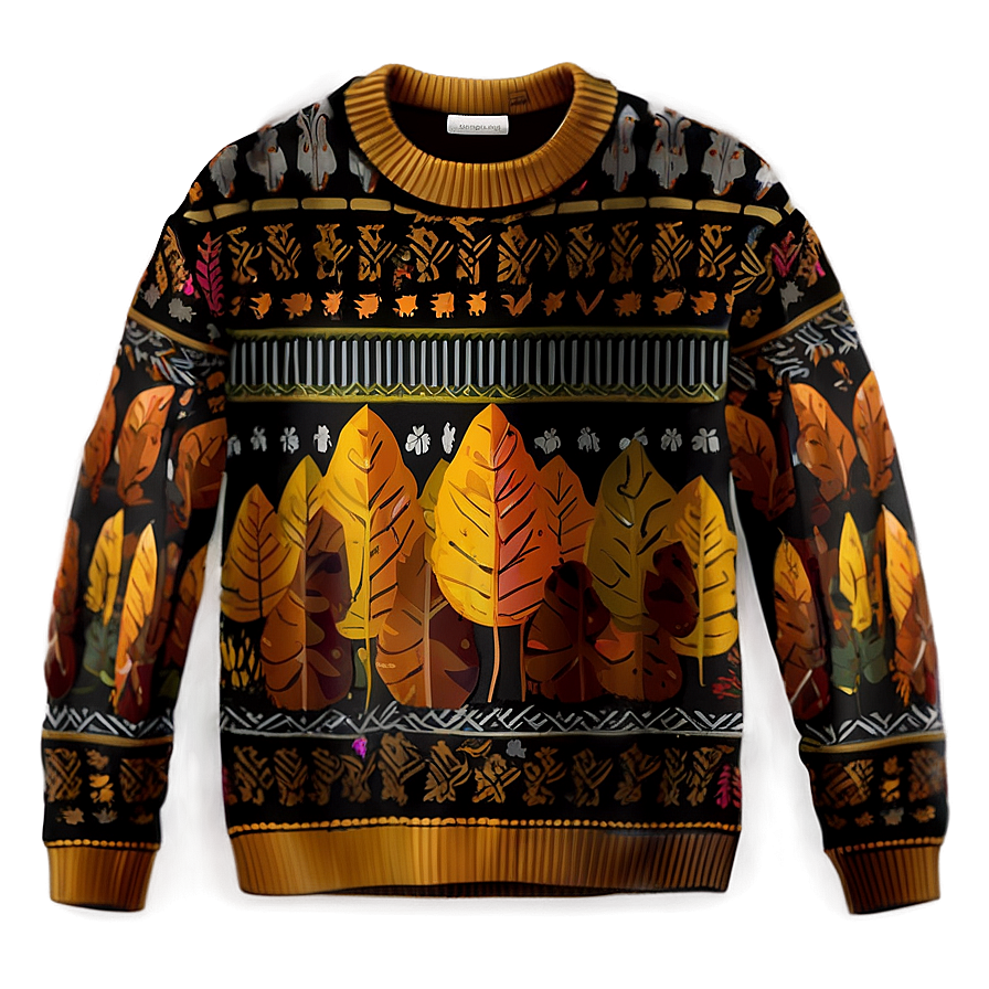 Autumn Sweater Design Png Vpd PNG image