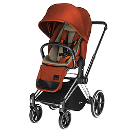 Autumn Themed Baby Stroller PNG image