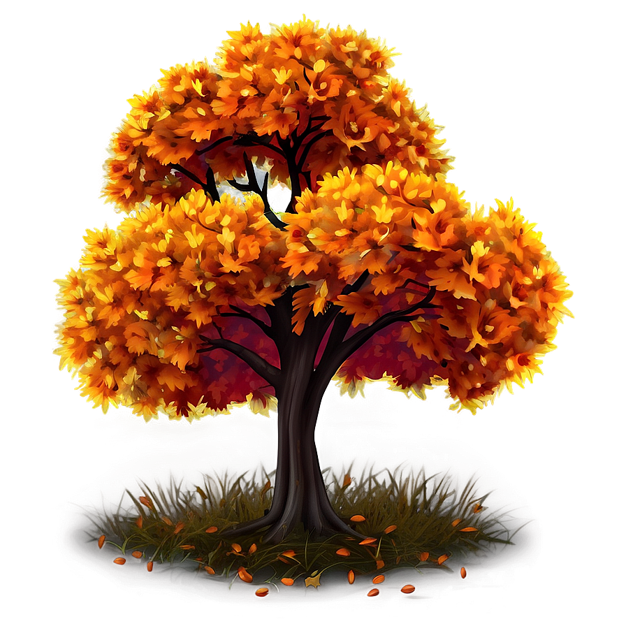 Autumn Tree At Night Png 7 PNG image