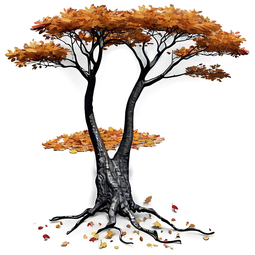 Autumn Tree In Forest Png Xjj8 PNG image