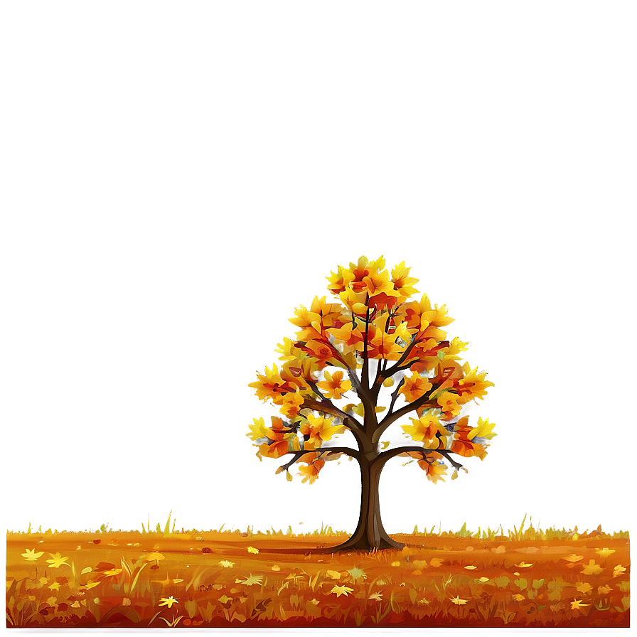 Autumn Tree Landscape Png 06122024 PNG image