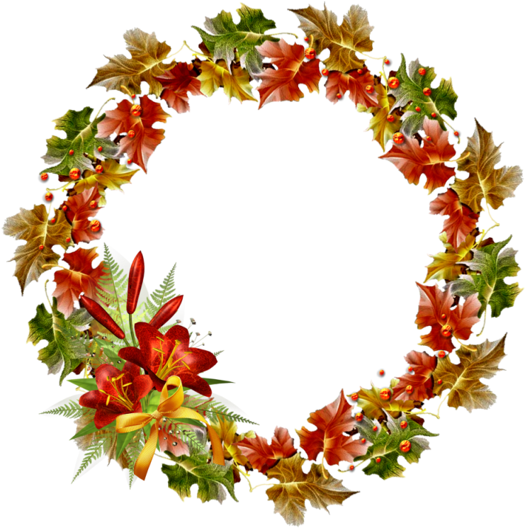 Autumn Wreath Transparent Background PNG image