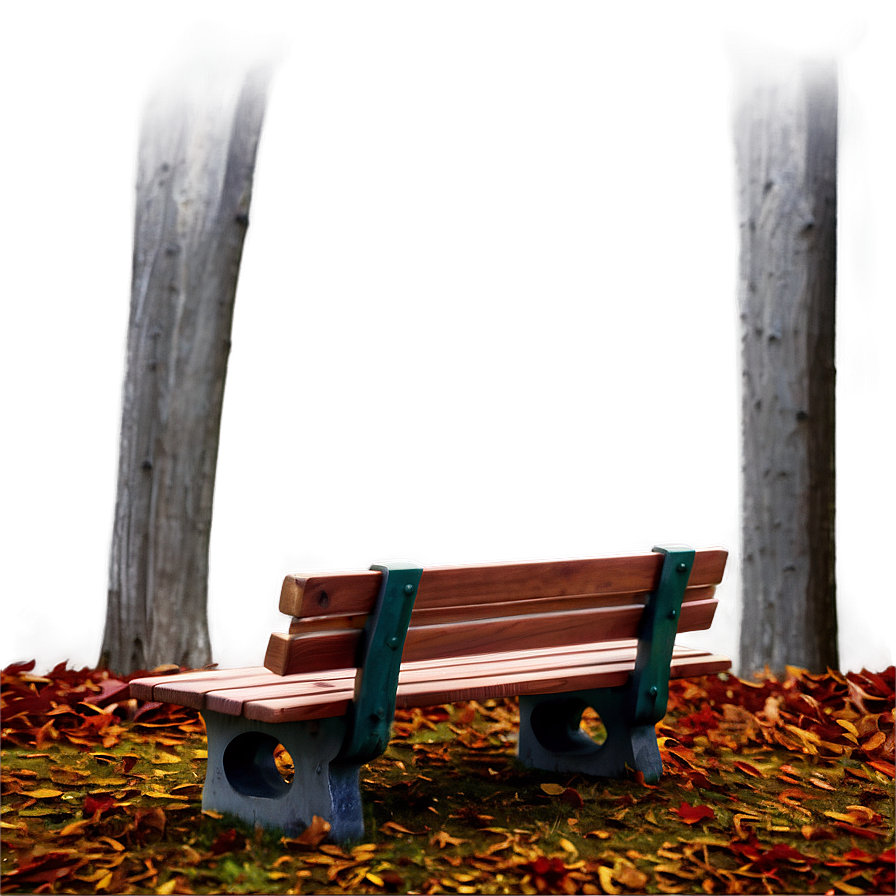 Autumnal Park Bench Png Yjb PNG image