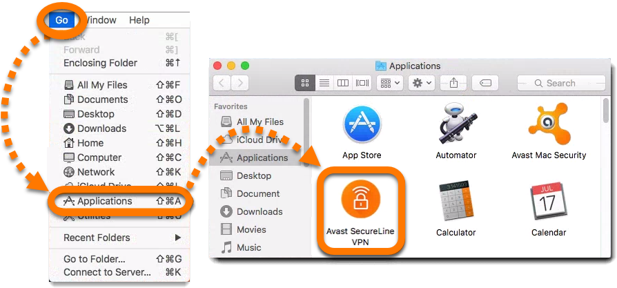 Avast Secure Line V P N Application Mac O S PNG image