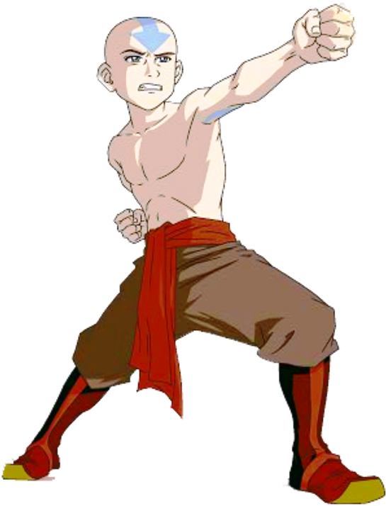 Avatar Aang Bending Stance PNG image