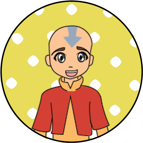 Avatar Aang Cartoon Portrait PNG image