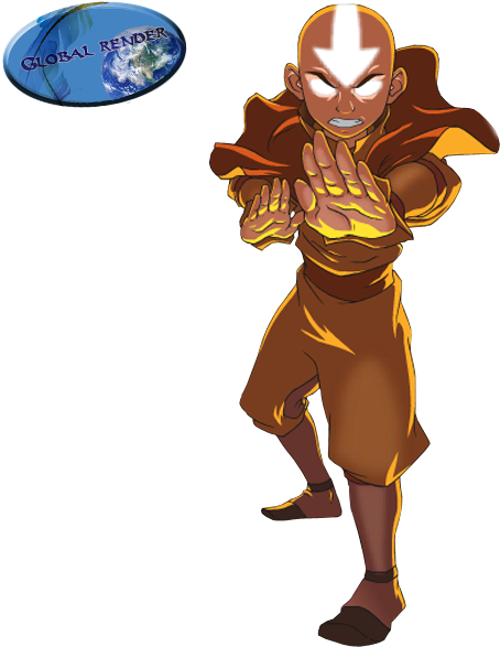 Avatar Aang Elemental Stance PNG image