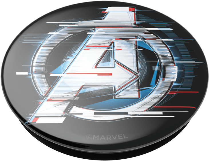 Avengers Logo Glitch Effect PNG image