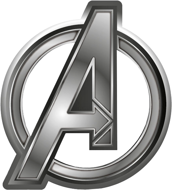 Avengers Logo Metallic PNG image