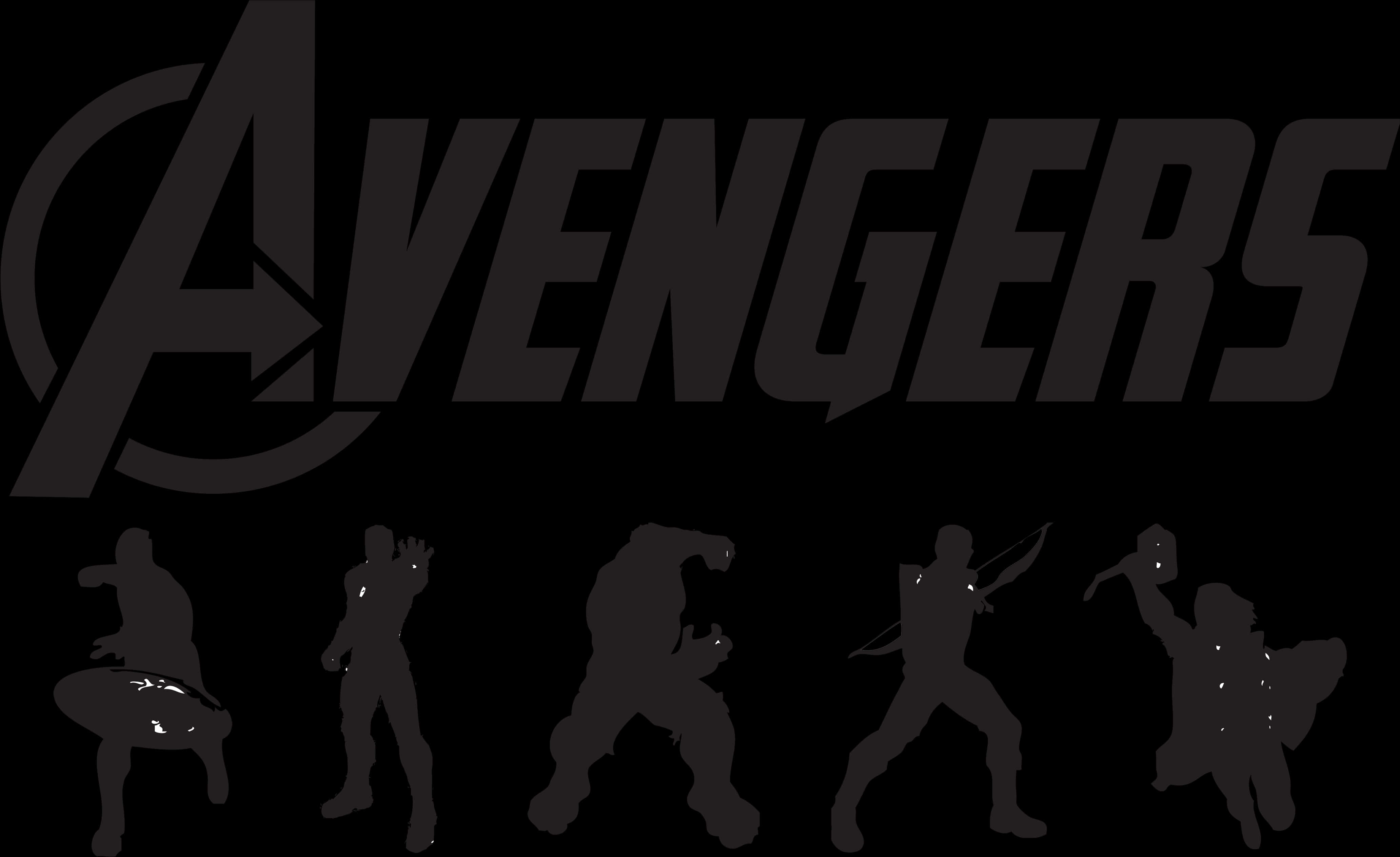 Avengers Silhouette Logo PNG image