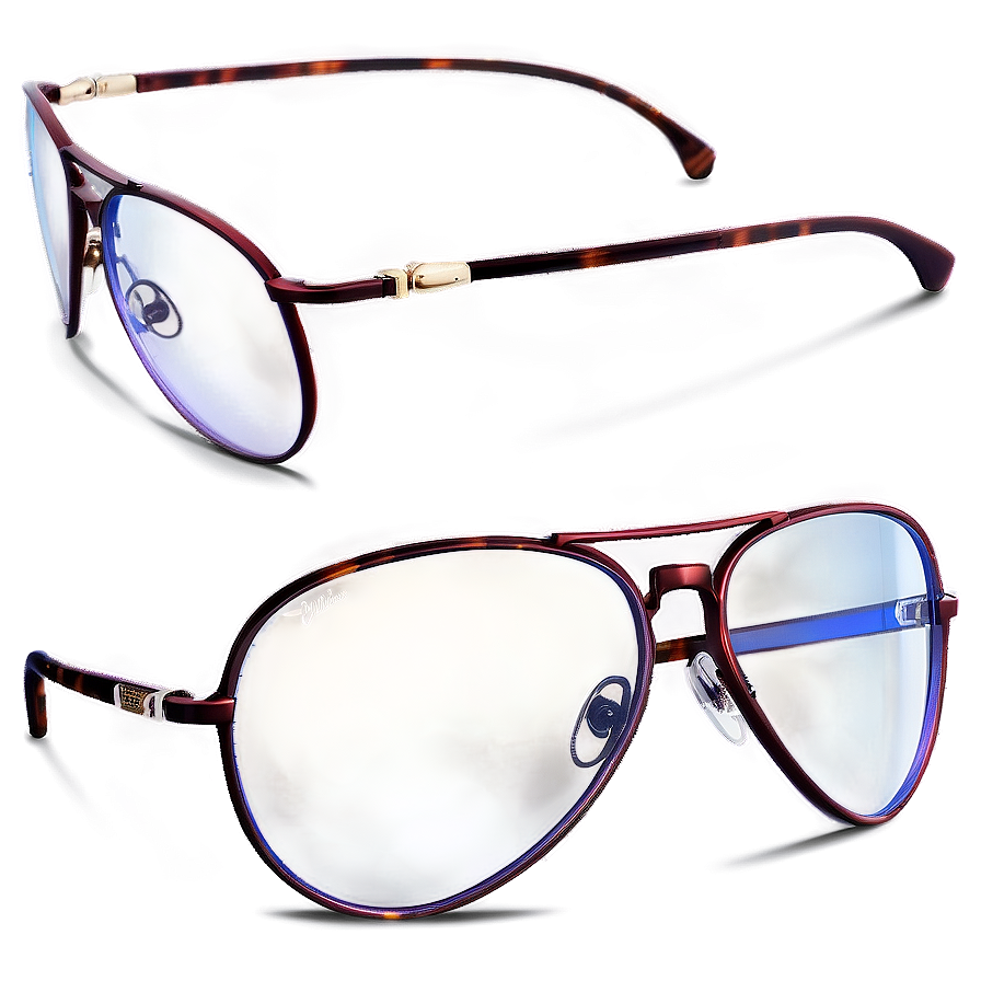 Aviator Glasses With Bi-focal Lenses Png 06272024 PNG image