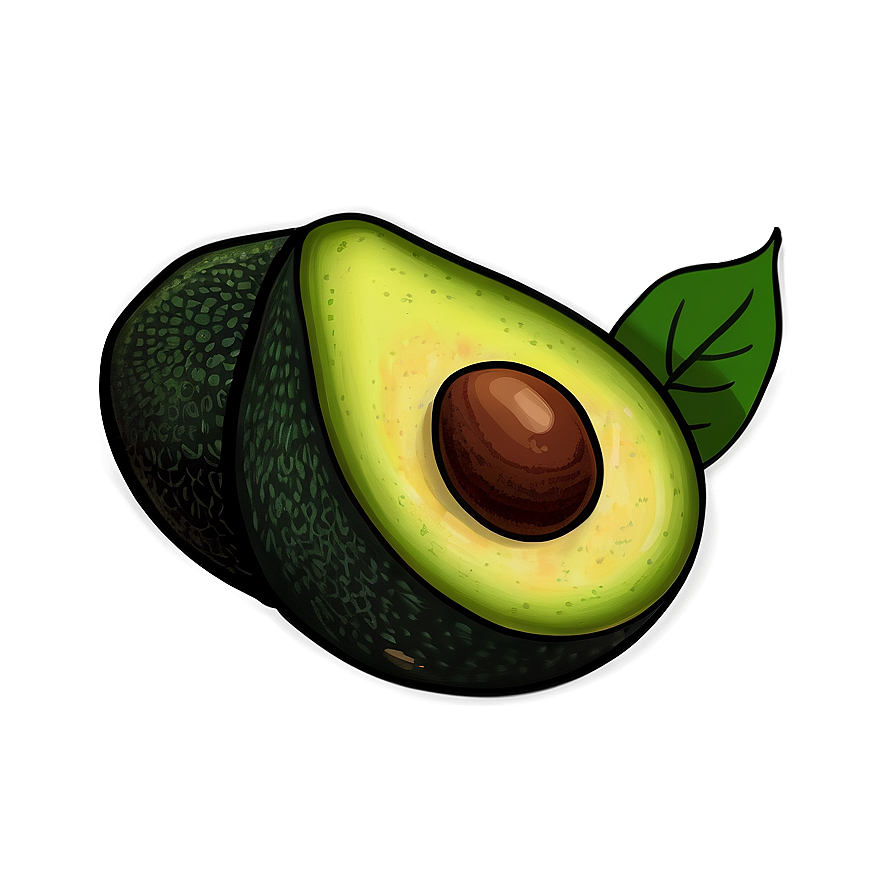 Avocado Doodle Png Scw29 PNG image