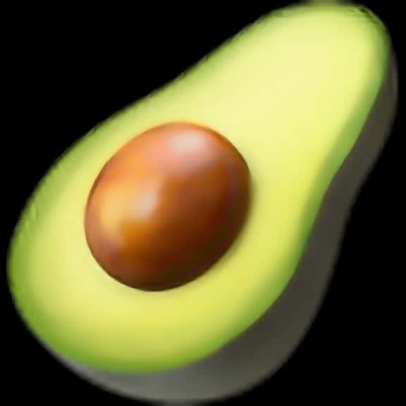 Avocado_ Emoji_ Closeup PNG image