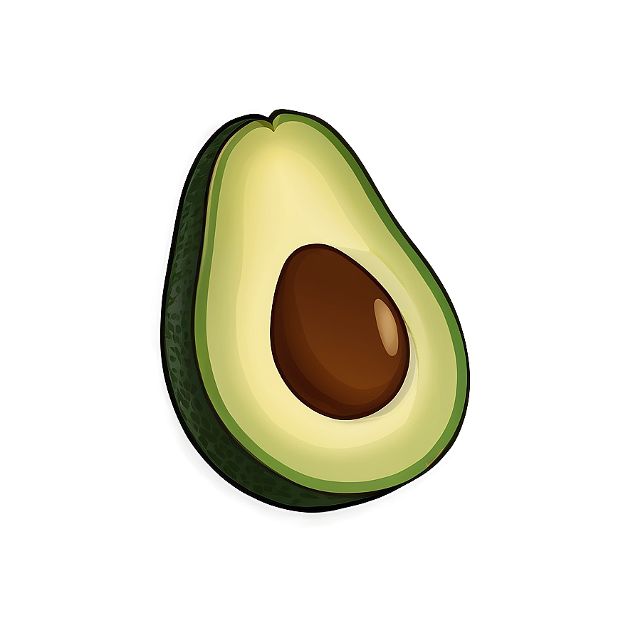 Avocado Illustration Png 05242024 PNG image