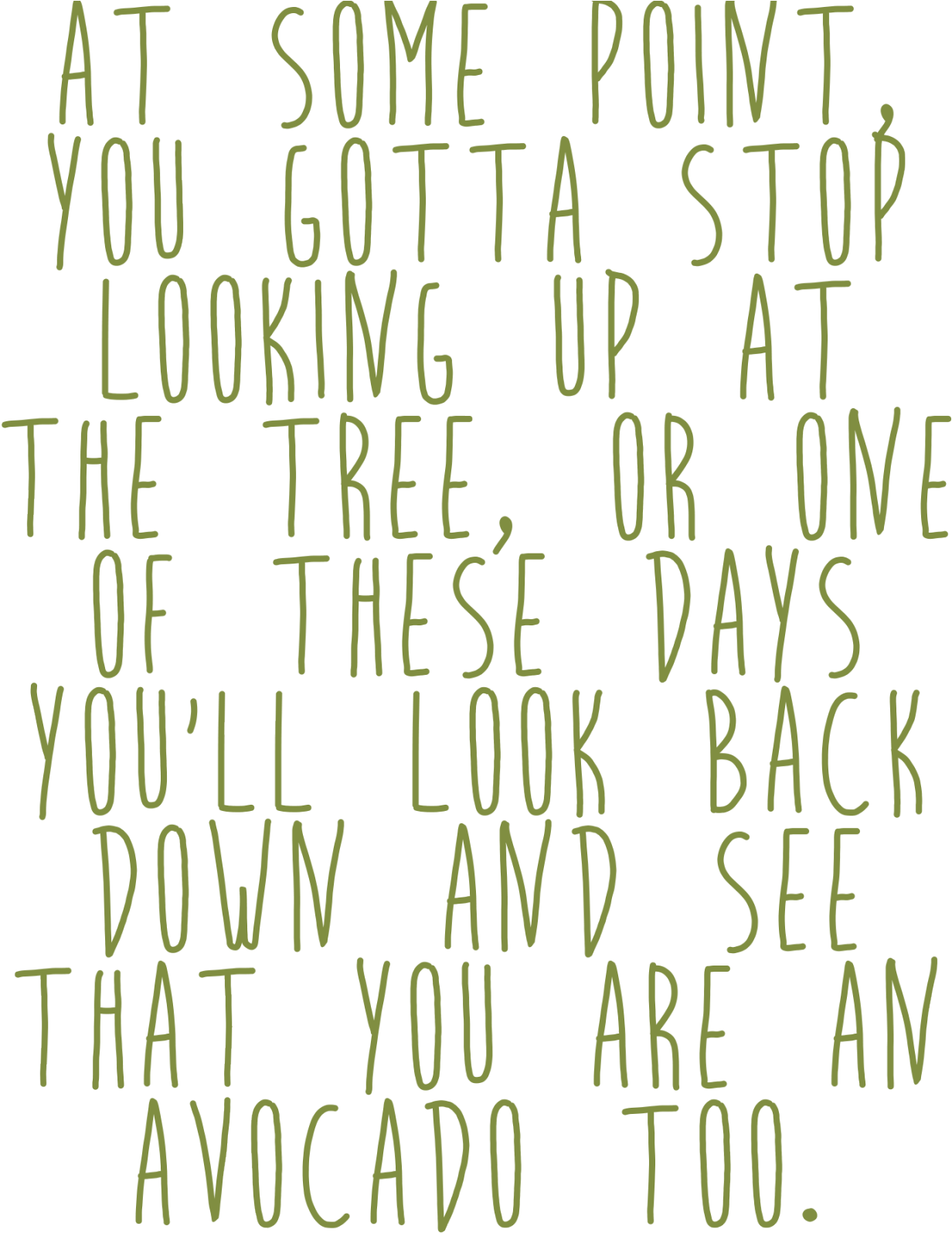 Avocado Tree Life Quote PNG image