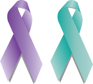 Awareness Ribbon Duo Graphic PNG image