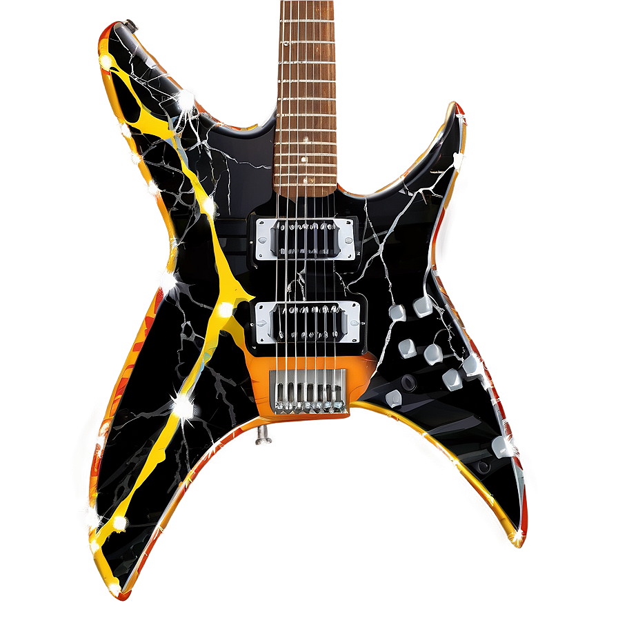 Awesome Lightning Guitar Png 06232024 PNG image