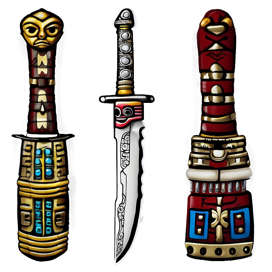 Aztec Ceremonial Knife Png Evo25 PNG image