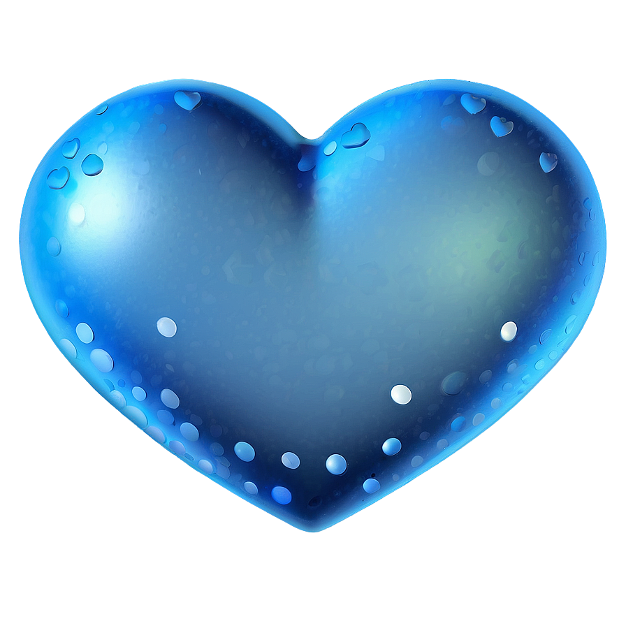 Azure Blue Heart Emoji Png 10 PNG image