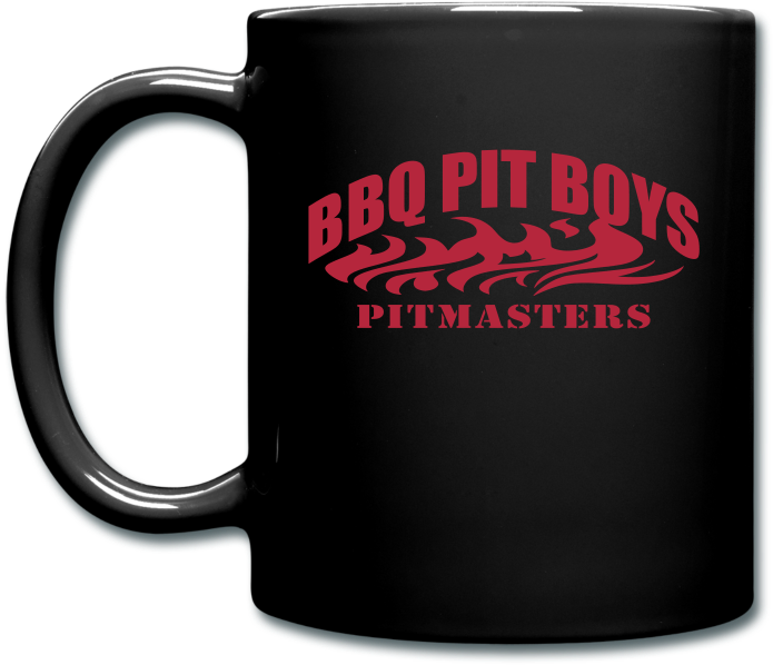 B B Q Pit Boys Branded Coffee Mug PNG image