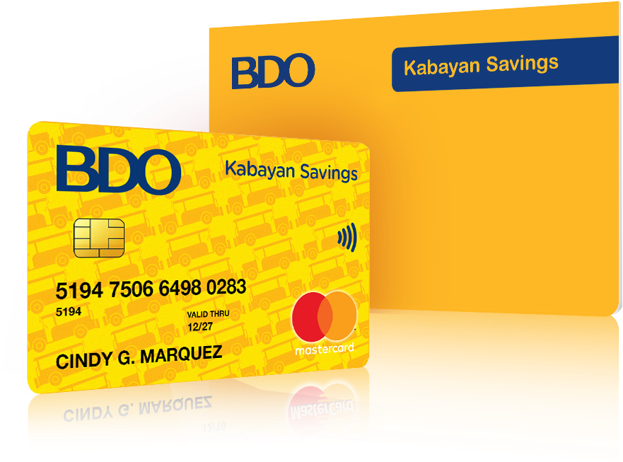 B D O Kabayan Savings A T M Card PNG image