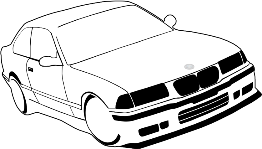 B M W Car Line Art PNG image