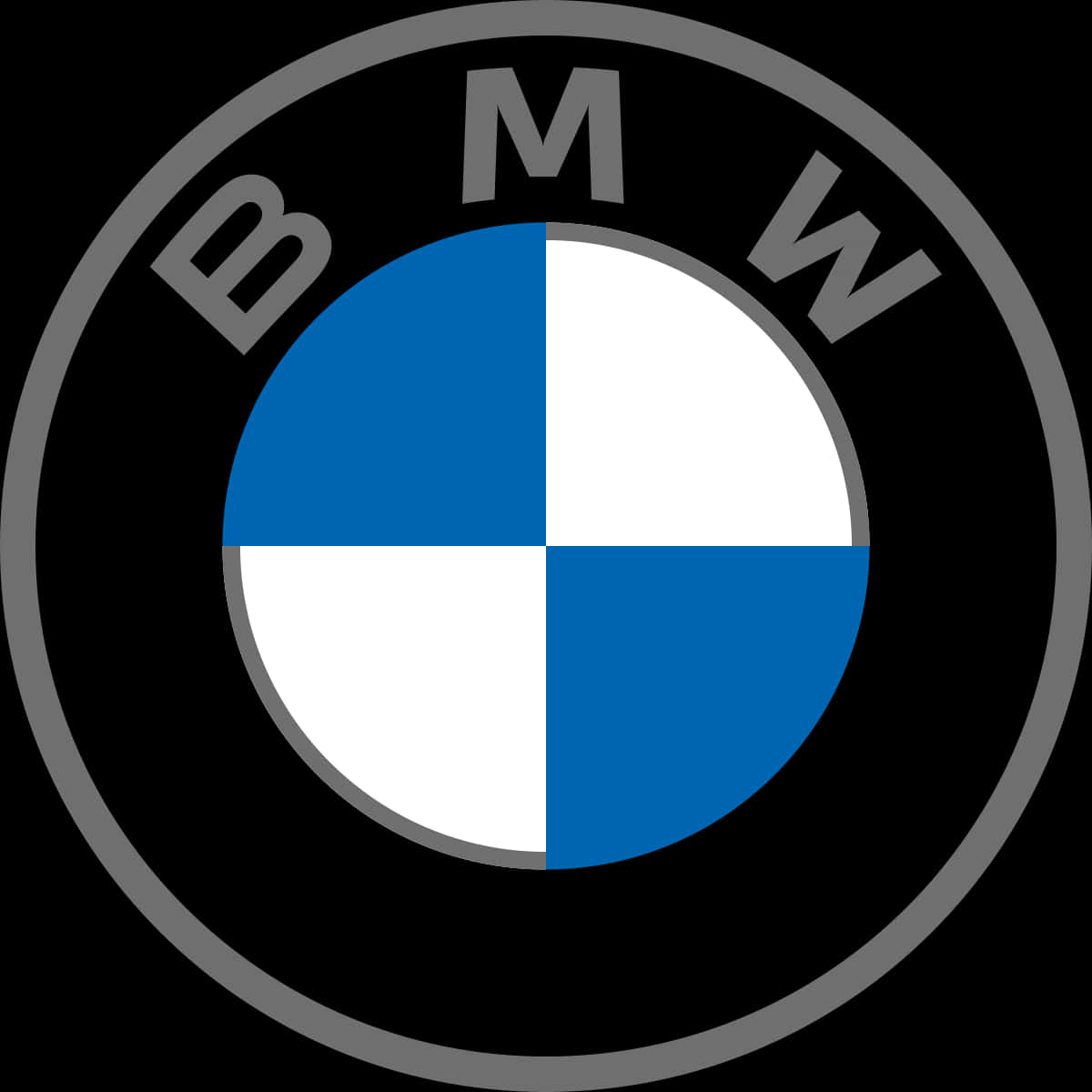 B M W Logo Blackand White PNG image