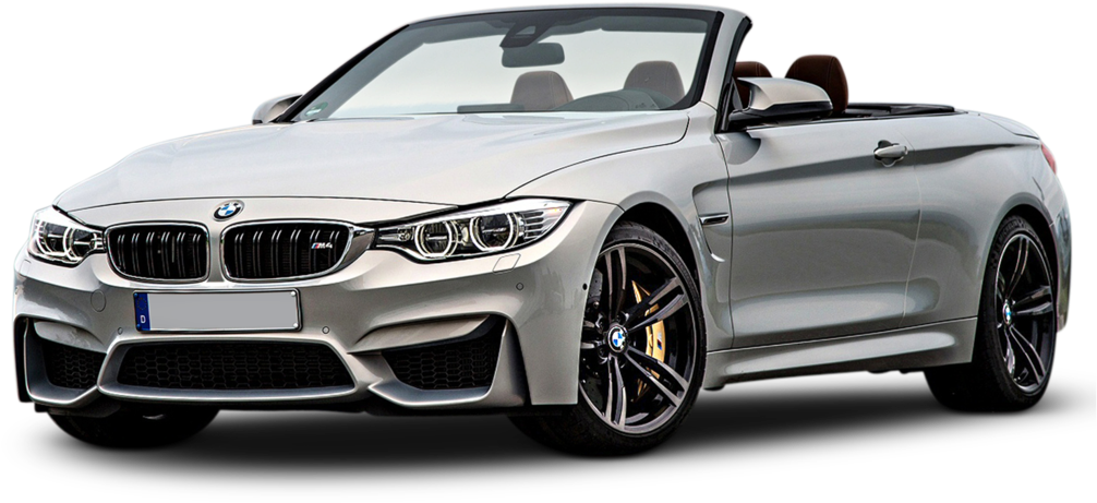 B M W M4 Convertible Silver PNG image